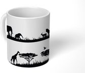 Mok - een set van Afrikaanse wilde dieren - 350 ML - Beker