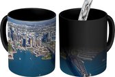 Magische Mok - Foto op Warmte Mok - Luchtfoto van Sydney en de Sydney Harbour Bridge in Australië - 350 ML