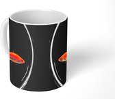Mok - Goudvissen gescheiden door glas - 350 ML - Beker