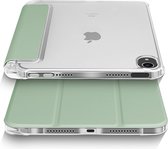 iPad Mini 6 (2021) Tri-Fold Clear Back Case | 8.6 inch iPad Mini hoes | Transparante achterkant | Auto wake/sleep | Ingebouwde standaard | Verstevigde hoeken en randen voor extra b