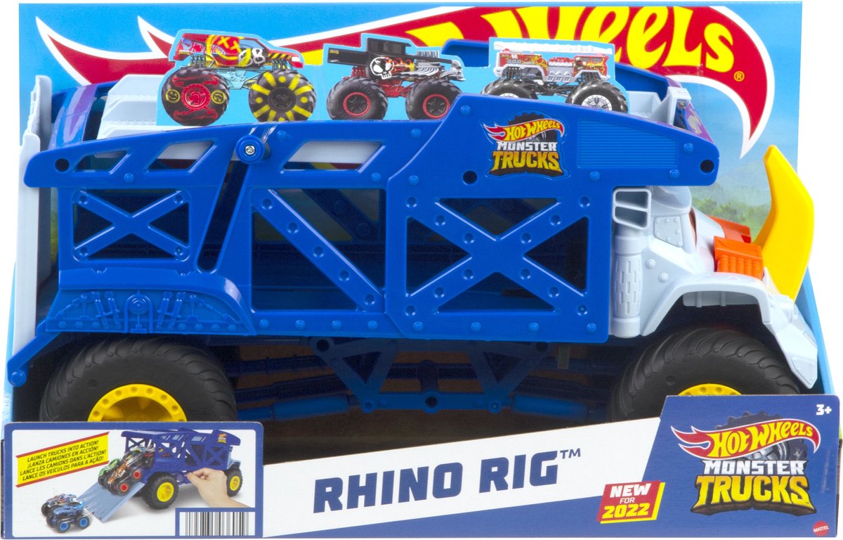 Vrachtwagen Hot Wheels Monster Trucks Rhino 1 : 64