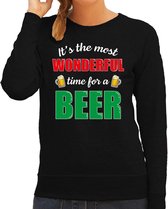 Wonderful beer foute Kersttrui bier  - zwart - dames - Kerst sweaters / Kerst outfit L