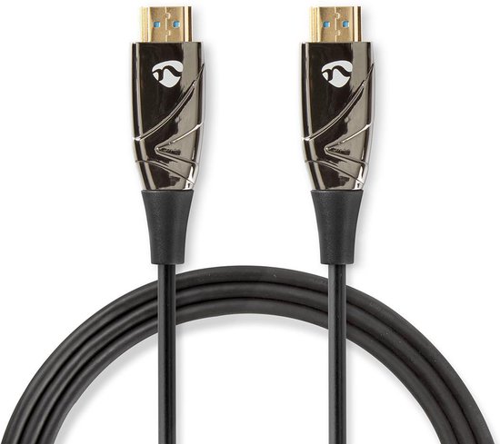 Nedis Actieve Optische High Speed HDMI-Kabel met Ethernet - HDMI Connector - HDMI Connector - 4K@60Hz - 18 Gbps - 40.0 m - Rond - PVC - Zwart - Gift Box