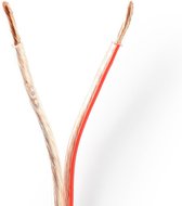 Nedis Speaker-Kabel | 2x 2.50 mm² | CCA | 100.0 m | Rond | PVC | Transparant | Folieverpakking