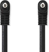 Nedis Audio-Videokabel - 3,5 mm Male - 3,5 mm Male - Vernikkeld - 1.00 m - Rond - PVC - Zwart