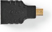 Nedis HDMI-Adapter - HDMI Micro-Connector - HDMI Female - Verguld - Recht - ABS - Zwart - 1 Stuks - Polybag