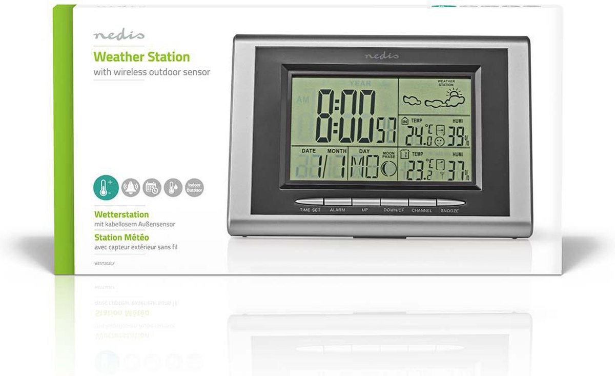 BRESSER Station météo radio Meteo Temp HZ noire