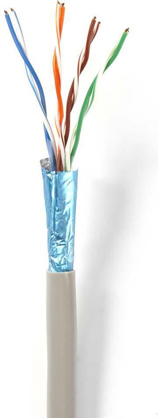 Netwerkkabel CAT6 UTP | Stranded - 50 m | Grijs Nedis CCBGUTP6GY50