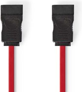 SATA 3Gb/s-Kabel | SATA 7-Pins Female | SATA 7-Pins Female | Polyvinylchloride (PVC) | 0.50 m | Plat | PVC | Rood | Polybag