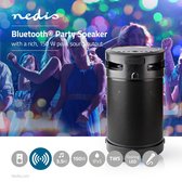 Nedis Party Boombox | 3.5 hrs | 4.1 | 150 W | Media afspeelmogelijkheden: AUX / USB | IPX5 | Koppelbaar | Handgreep | Feestverlichting | Zilver / Zwart