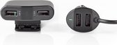 Chargeur voiture USB Nedis avec 4 ports - 9,6 A / noir