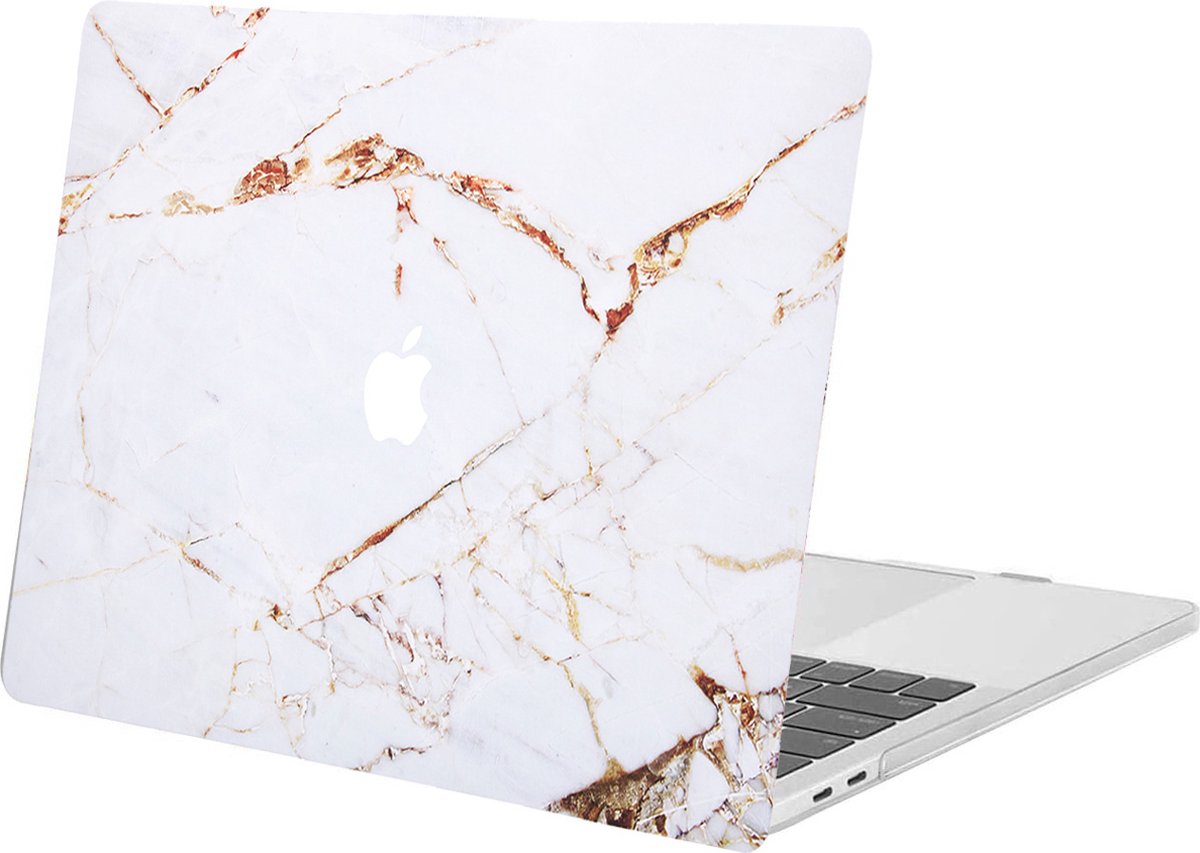 iMoshion Design Laptop Cover MacBook Pro 15 inch (2016-2019) - White Marble