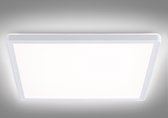 Navaris LED plafondlamp - Vierkante lamp voor aan het plafond - Ultra plat - Met indirecte verlichting - Moderne plafonniere - 29,3 x 29,3 x 2,5 cm - 18W