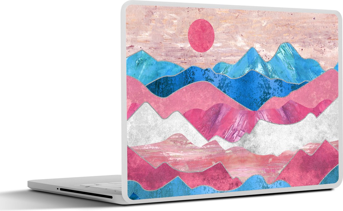Laptop sticker - 13.3 inch - Transgender - Pride - Marmer print - 31x22,5cm - Laptopstickers - Laptop skin - Cover