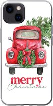 Geschikt voor iPhone 13 hoesje - Kerst - Auto - Spreuken - Quotes - Merry Christmas - Siliconen Telefoonhoesje
