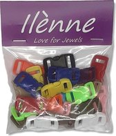 Ilènne - Paracord sluiting - mix van kleuren - plastic - 25 stuks - voor armband