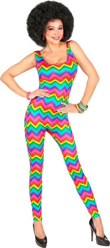 Widmann - Hippie Kostuum - Groovy Jaren 70 Dancing - Vrouw - Multicolor - Small / Medium - Carnavalskleding - Verkleedkleding