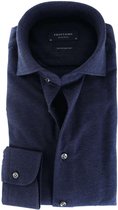 Profuomo Overhemd Knitted Donkerblauw - maat 38