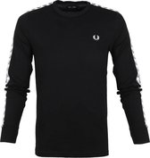 Fred Perry T-Shirt Longsleeve Zwart - maat M