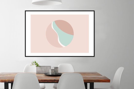 Cadre photo avec affiche - Été - Plage - Pastel - 120x80 cm - Cadre pour affiche