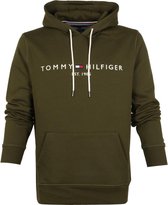 Tommy Hilfiger Hoodie Core Olijfgroen - maat S