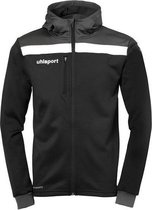 Uhlsport Offense 23 Multi Hood Jacket Kind Zwart-Antraciet-Wit Maat 116