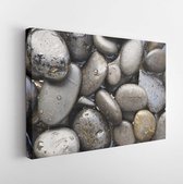 Canvas schilderij - Black Stone Background -   97833587 - 115*75 Horizontal