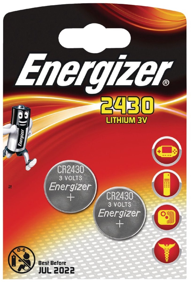 Energizer Lithium Knoopcel Batterij CR2430 3 V 2-Blister