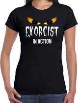 Halloween - Exorcist in action halloween verkleed t-shirt zwart voor dames - horror shirt / kleding / kostuum XS