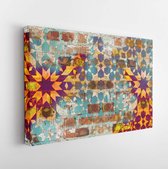 Canvas schilderij - Islamic grunge ornament persian motif elements , arabic symbol for wallpaper background.  -     1497319739 - 40*30 Horizontal