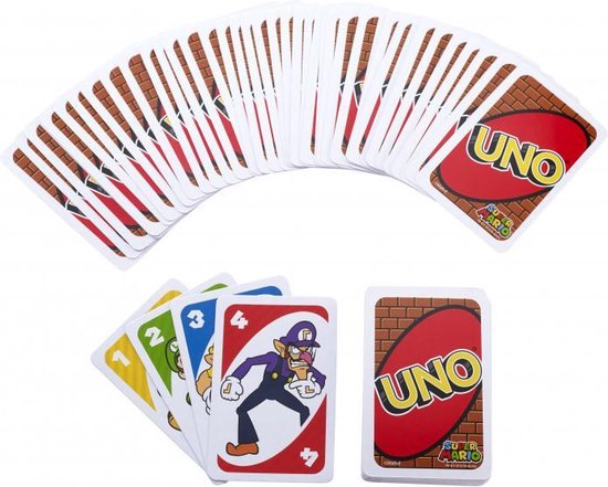 Thumbnail van een extra afbeelding van het spel kaartspel Uno Super Mario junior 112-delig