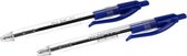 balpen met P1 drukknop 1 mm blauw 2 stuks