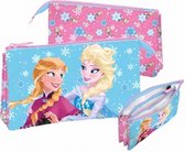 etui Frozen meisjes polyester 22 cm roze/blauw