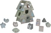 Vormenstoof boom grijs huisje 21 cm