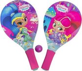 beachballset Shimmer and Shine junior 38 cm roze 3-delig