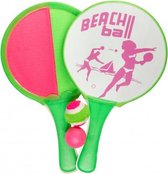 beachballset en vangspel 2-in-1 groen/roze
