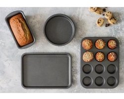 Bakvormenset Met Antiaanbaklaag, 8-delig - KitchenCraft