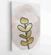 Canvas schilderij - Botanical and gold abstract wall arts vector collection. 1 -    – 1880831227 - 40-30 Vertical