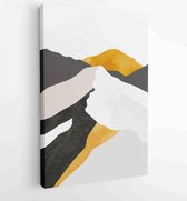 Canvas schilderij - Mountain and gold landscape wall arts vector 3 -    – 1894138453 - 50*40 Vertical
