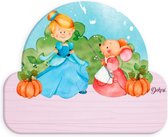 naambord Assepoester junior 12 x 17 cm hout