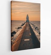 Canvas schilderij - Lighthouse during golden hour  -   1535162 - 40-30 Vertical