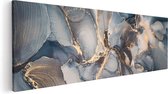 Artaza Canvas Schilderij Abstracte Luxe Kunst - Zwart met Goud - 120x40 - Groot - Foto Op Canvas - Canvas Print