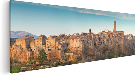 Artaza Canvas Schilderij Oude Stad in Toscane, Italië - Foto Op Canvas - Canvas Print