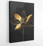 Canvas schilderij - Luxury gold wallpaper. Black and golden background 3 -    – 1915221241 - 40-30 Vertical