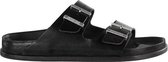 Birkenstock Arizona Premium Heren Slippers Black Narrow-fit |  Zwart | Leer | Maat 46