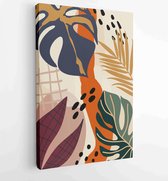 Canvas schilderij - Surface pattern design. Abstract art textile design with literature or natural tropical line arts painting 1 -    – 1857070777 - 50*40 Vertical