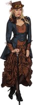 Wilbers - Steampunk Kostuum - Steampunk Sally Wild Wild West - Vrouw - blauw,bruin - Maat 42 - Carnavalskleding - Verkleedkleding