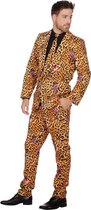 Wilbers & Wilbers - Leeuw & Tijger & Luipaard & Panter Kostuum - Peter Panter Avondje Stappen - Man - Bruin - Maat 48 - Carnavalskleding - Verkleedkleding