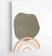 Canvas schilderij - Abstract organic shape Art design for poster, print, cover, wallpaper, Minimal and natural wall art. 1 -    – 1827200501 - 50*40 Vertical