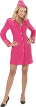 Widmann - Stewardess Kostuum - Pink Hostess - Vrouw - Roze - Medium - Carnavalskleding - Verkleedkleding
